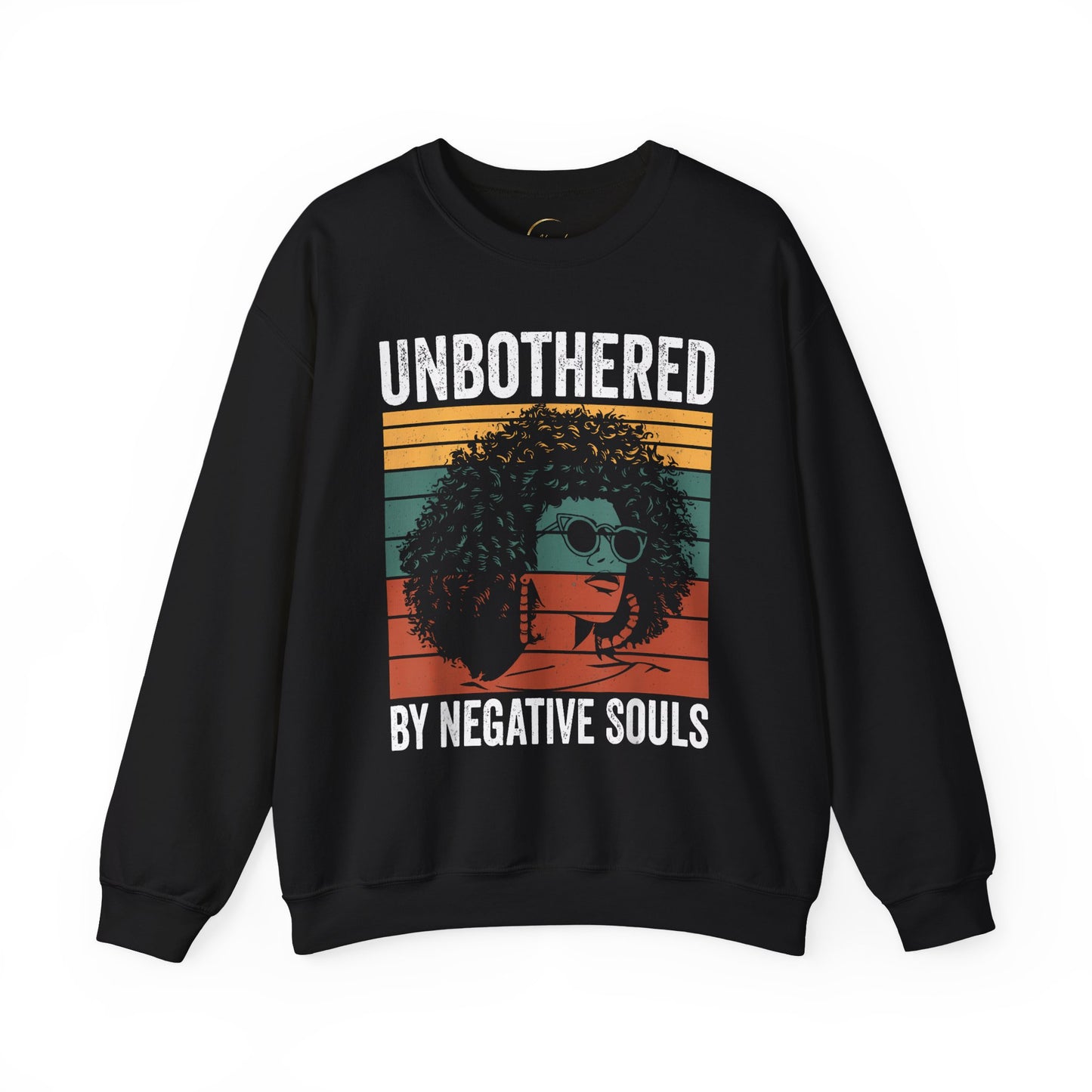Unbothered Afro Girl Sweatshirt — Vintage Retro Crewneck