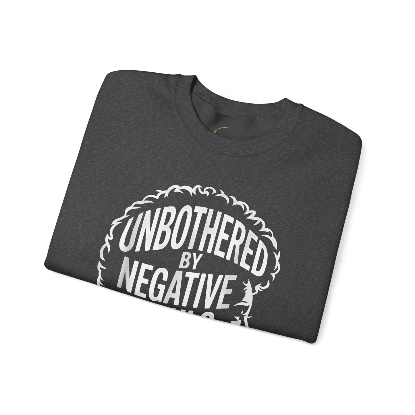 Unbothered by Negative Souls Sweatshirt — Empowered Afro Silhouette Crewneck