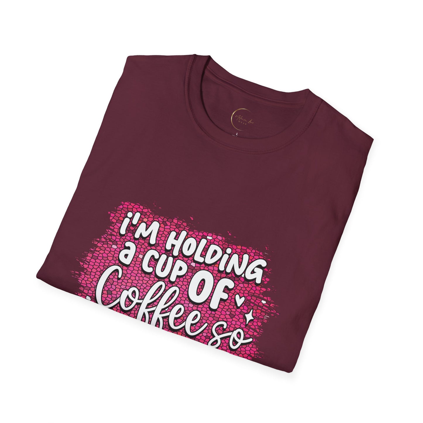 Unisex Softstyle Holding a Cup of Coffee T-Shirt