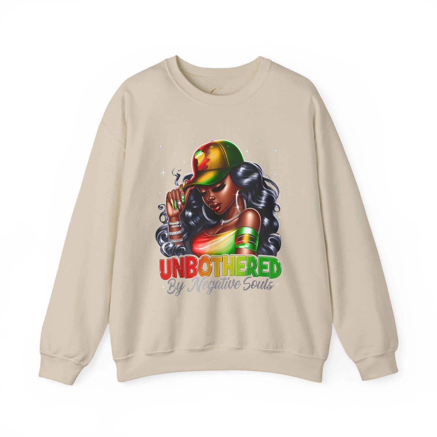 Unbothered Rasta Vibes Crewneck Sweatshirt