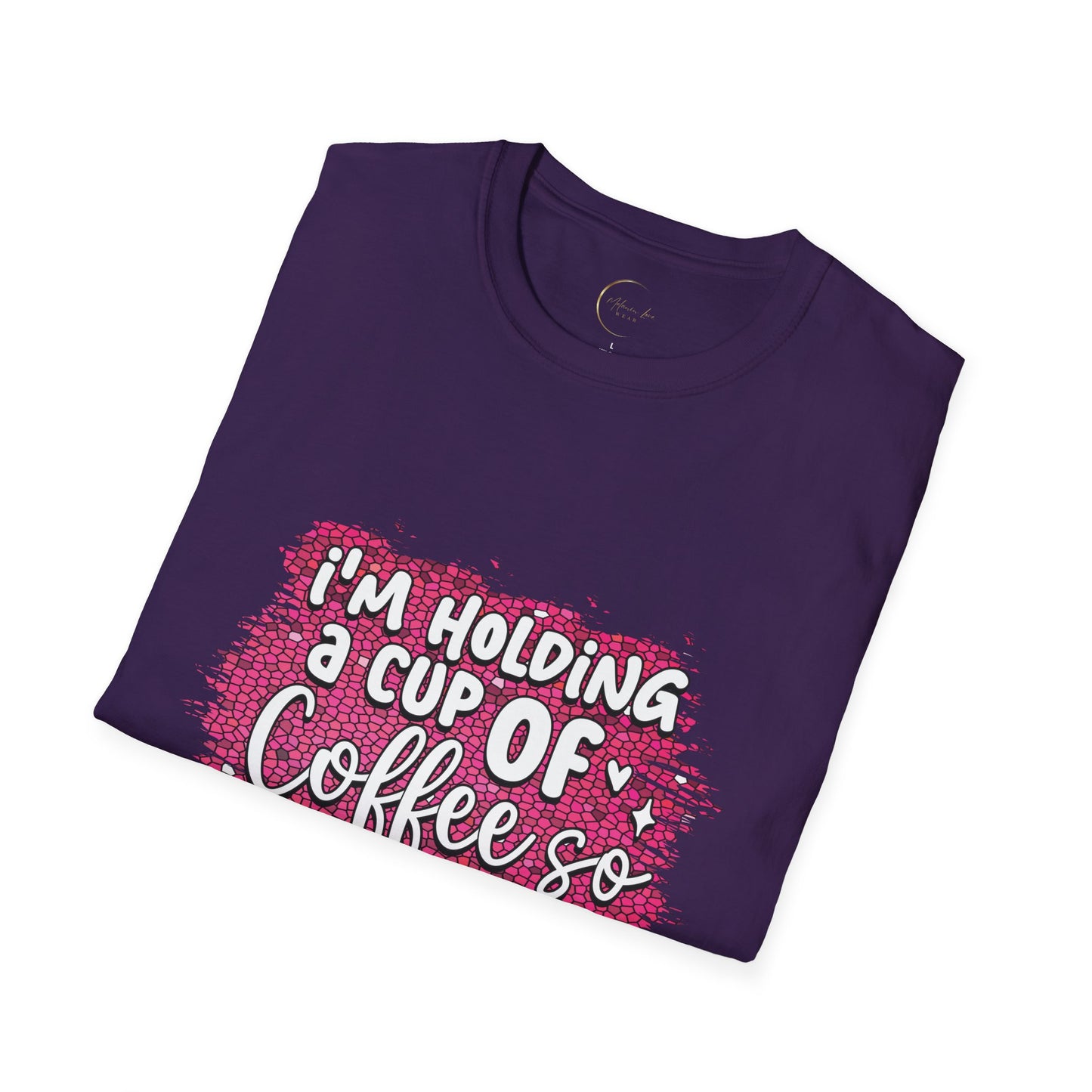 Unisex Softstyle Holding a Cup of Coffee T-Shirt