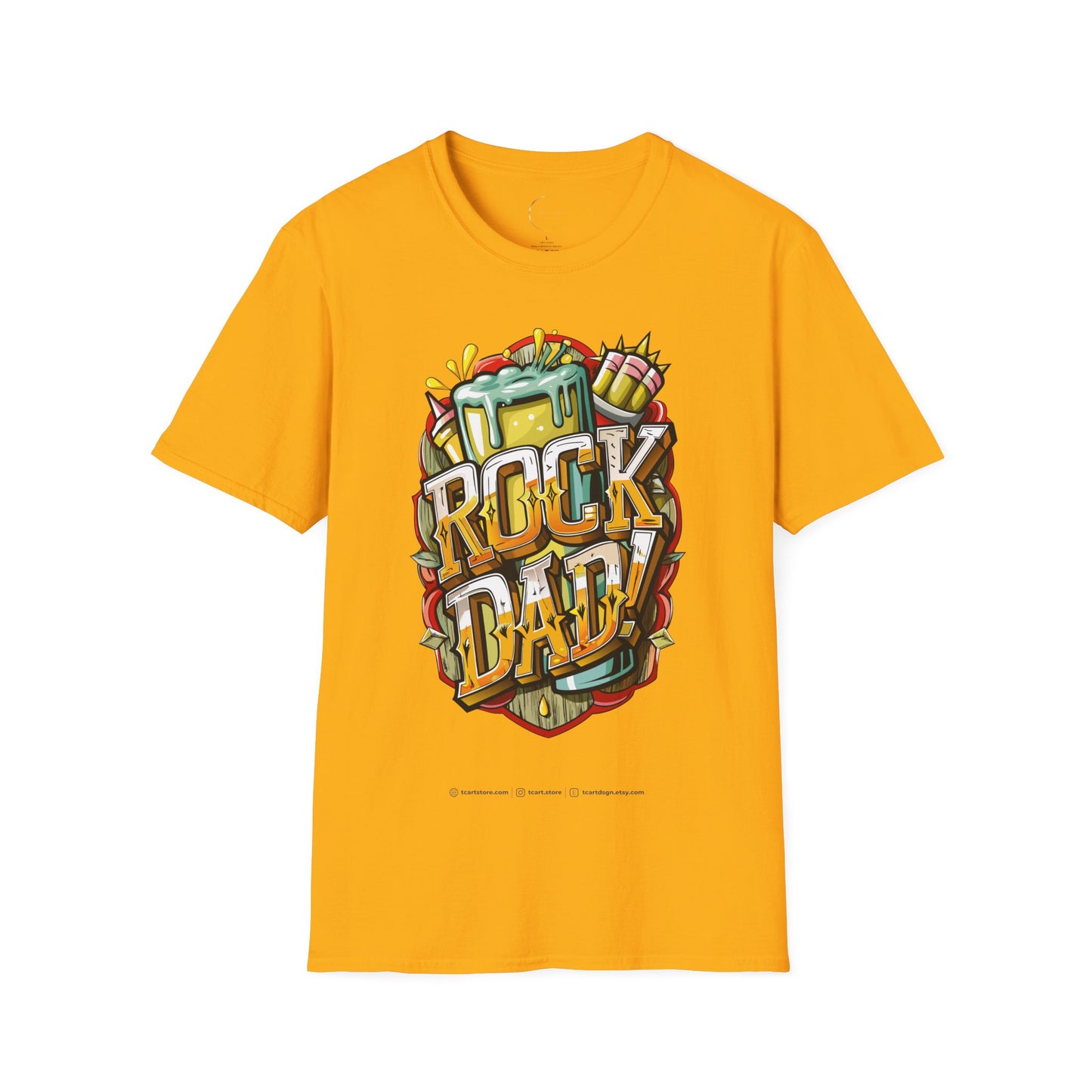 Unisex Softstyle Rock Dad T-Shirt
