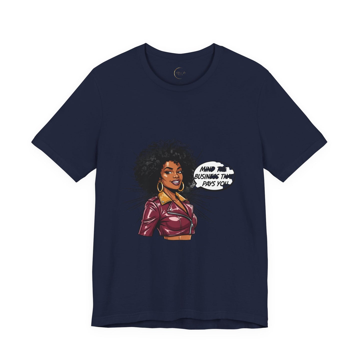 Punchy Meme Caption Tee | chunky hand lettering, neon outline text