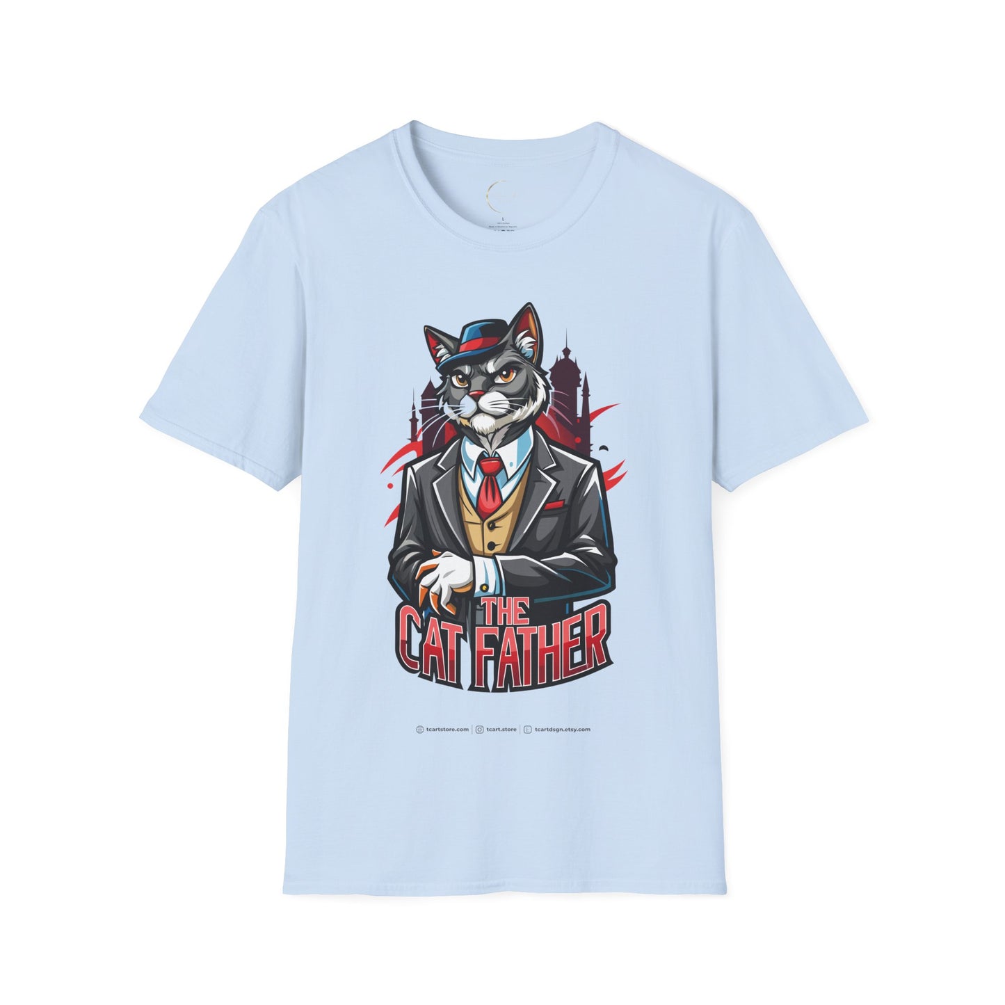 Unisex Softstyle Cat Father T-Shirt