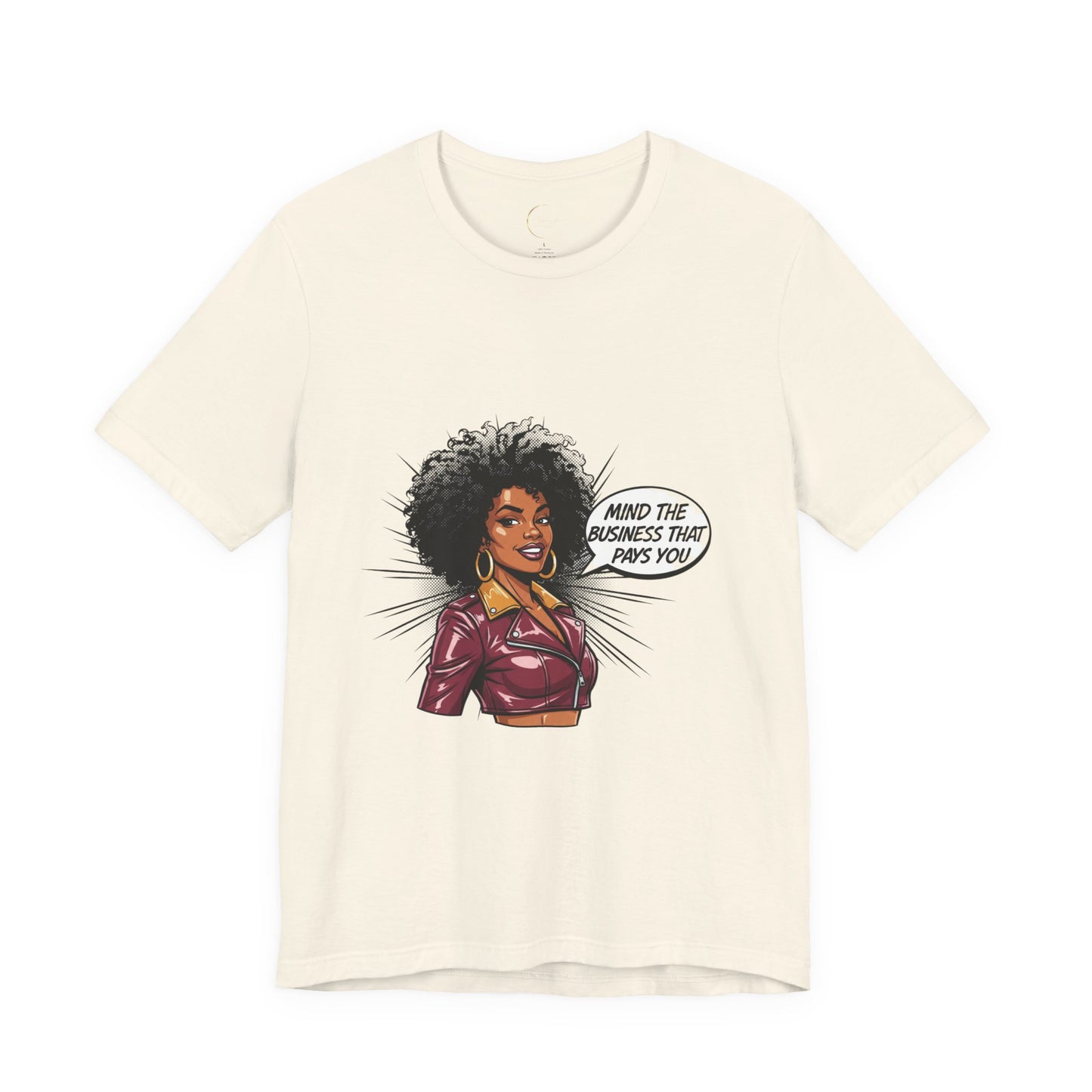 Punchy Meme Caption Tee | chunky hand lettering, neon outline text