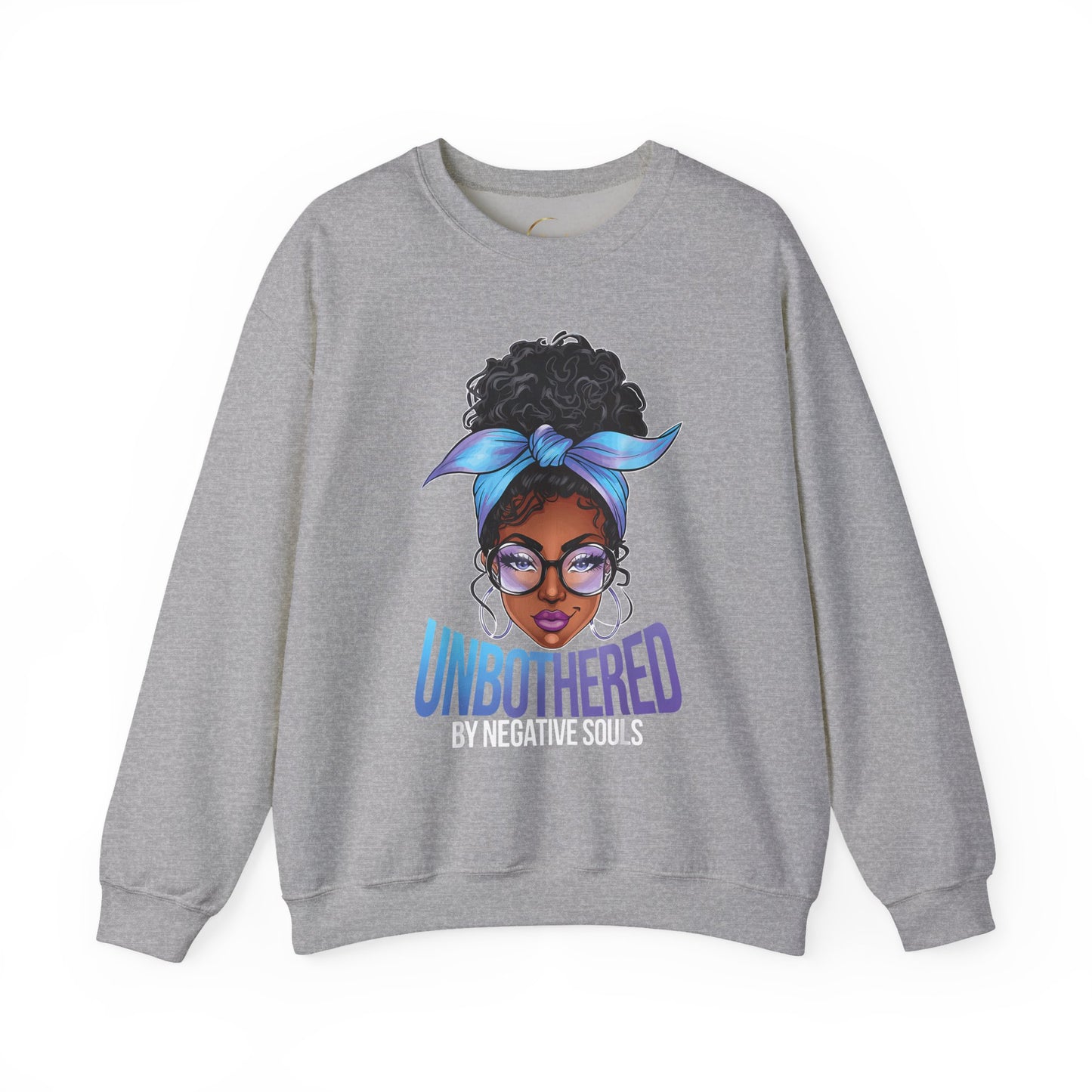 Crewneck Sweatshirt — "Unbothered" Afro Girl Graphic
