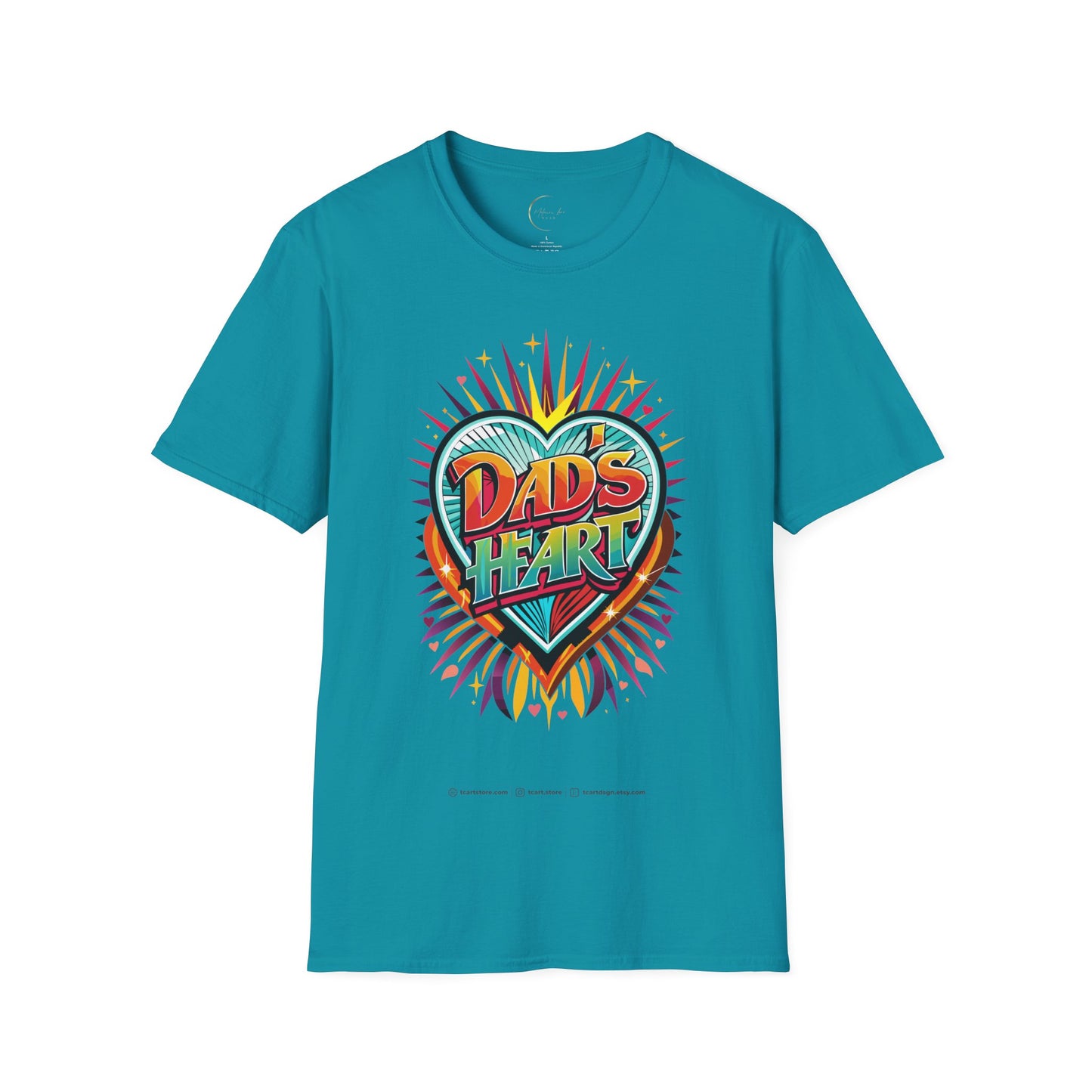 Unisex Softstyle Dad's Heart T-Shirt