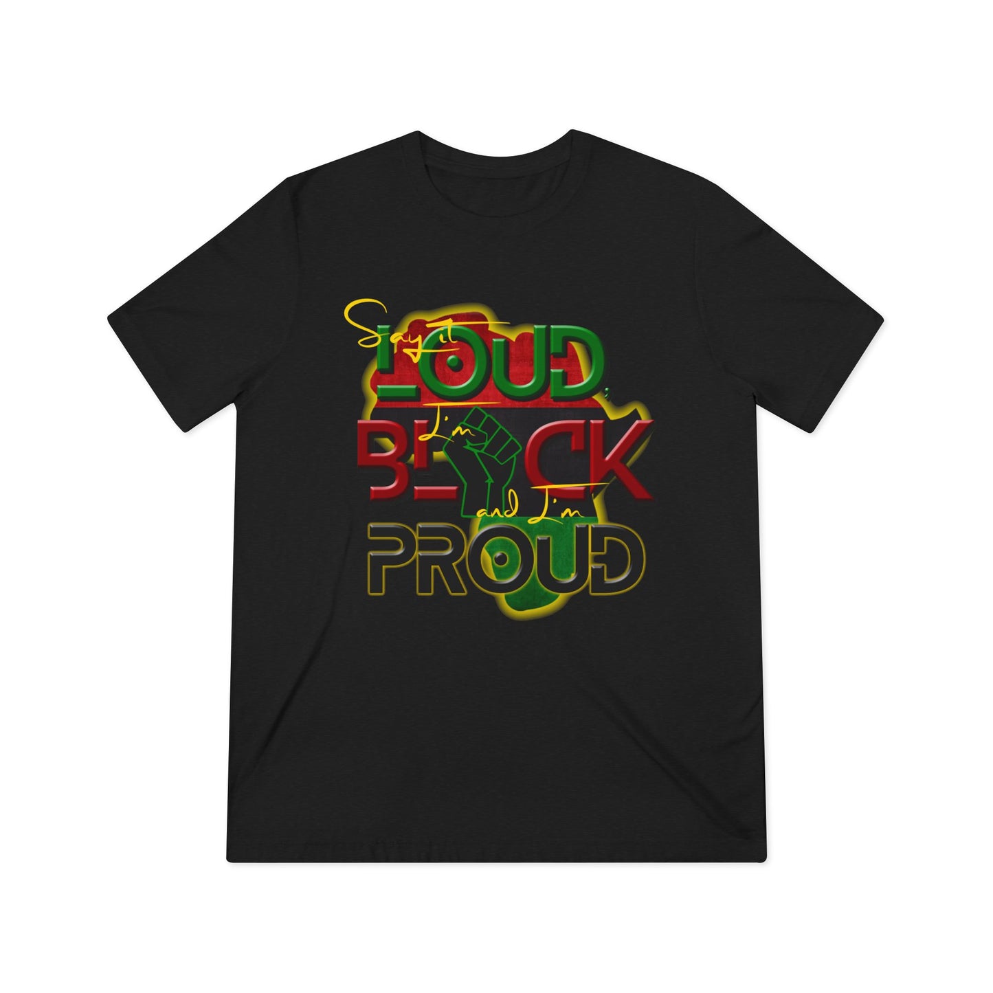 Unisex Black and Proud Triblend Tee