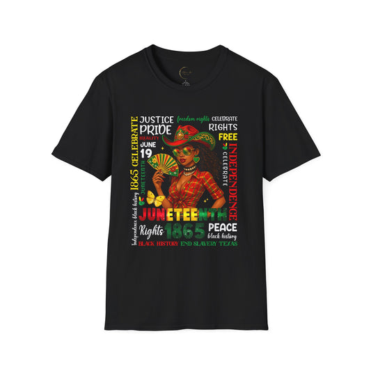 Juneteenth Celebration T-Shirt, Unisex Softstyle Tee, Black History Month Gift, Cultural Awareness Shirt, Independence Day Apparel