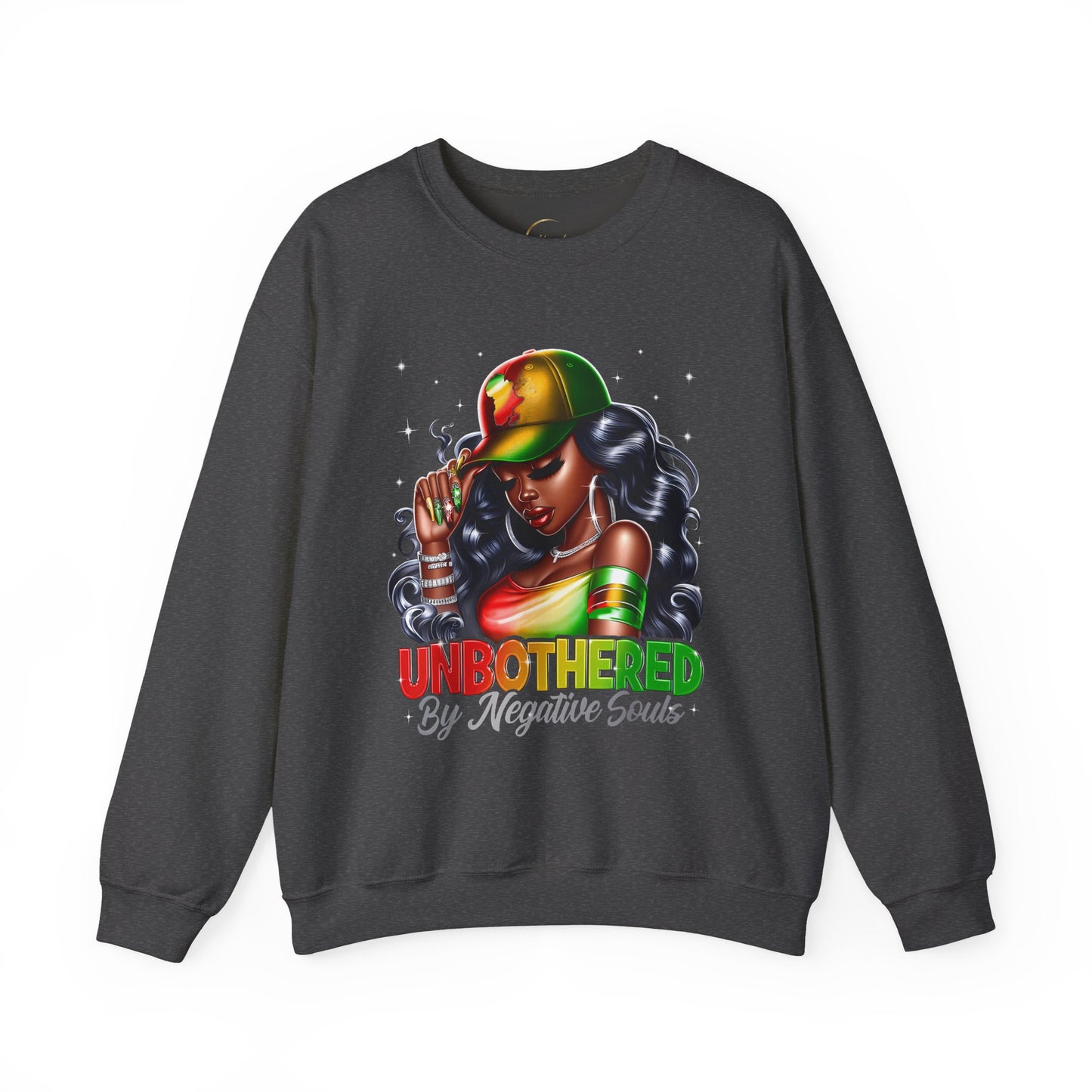 Unbothered Rasta Vibes Crewneck Sweatshirt