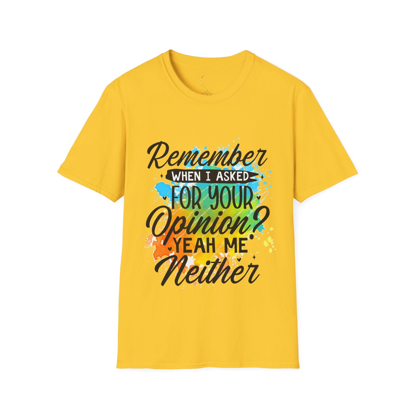 Unisex Softstyle Remember When  T-Shirt