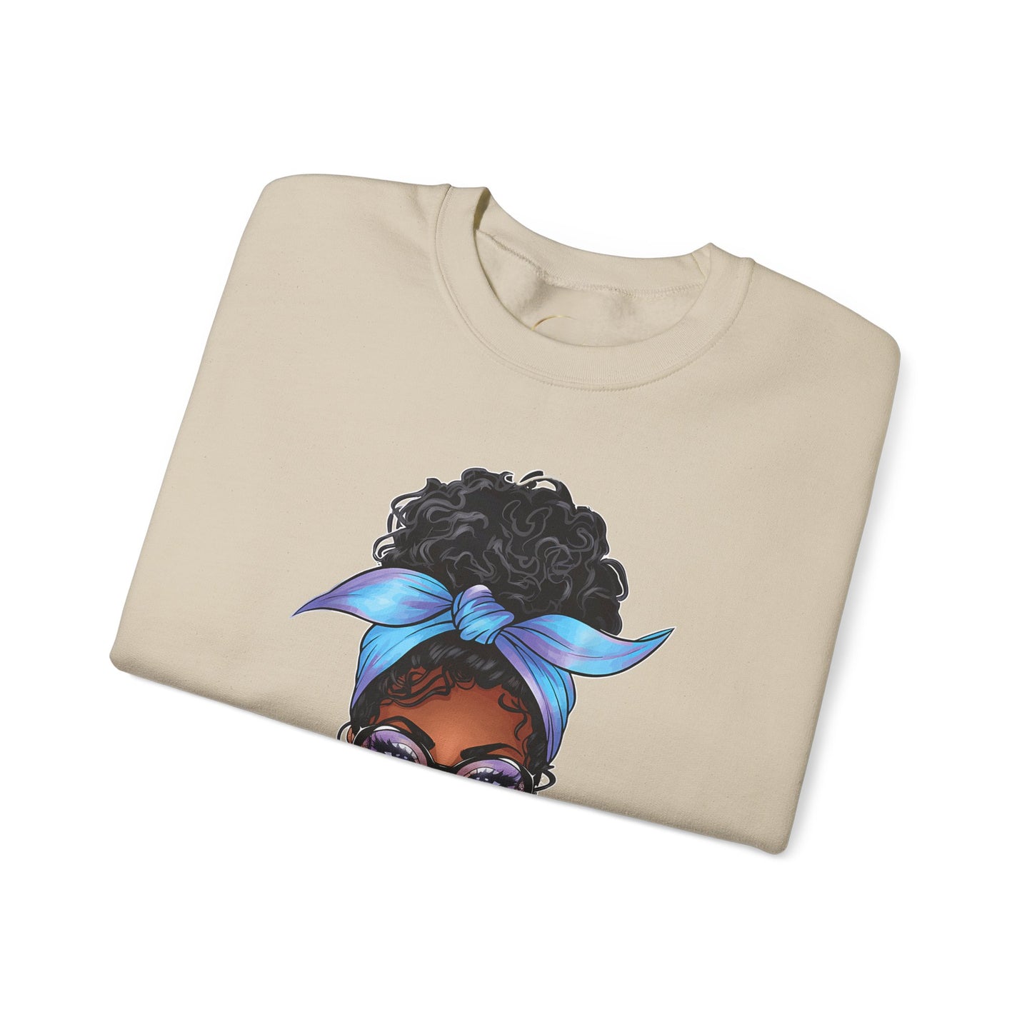 Crewneck Sweatshirt — "Unbothered" Afro Girl Graphic