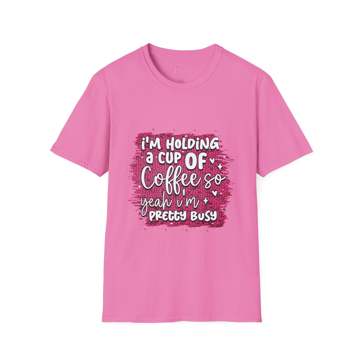 Unisex Softstyle Holding a Cup of Coffee T-Shirt