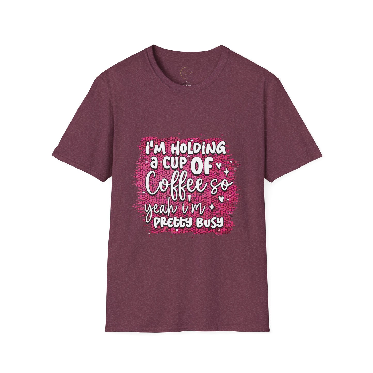 Unisex Softstyle Holding a Cup of Coffee T-Shirt