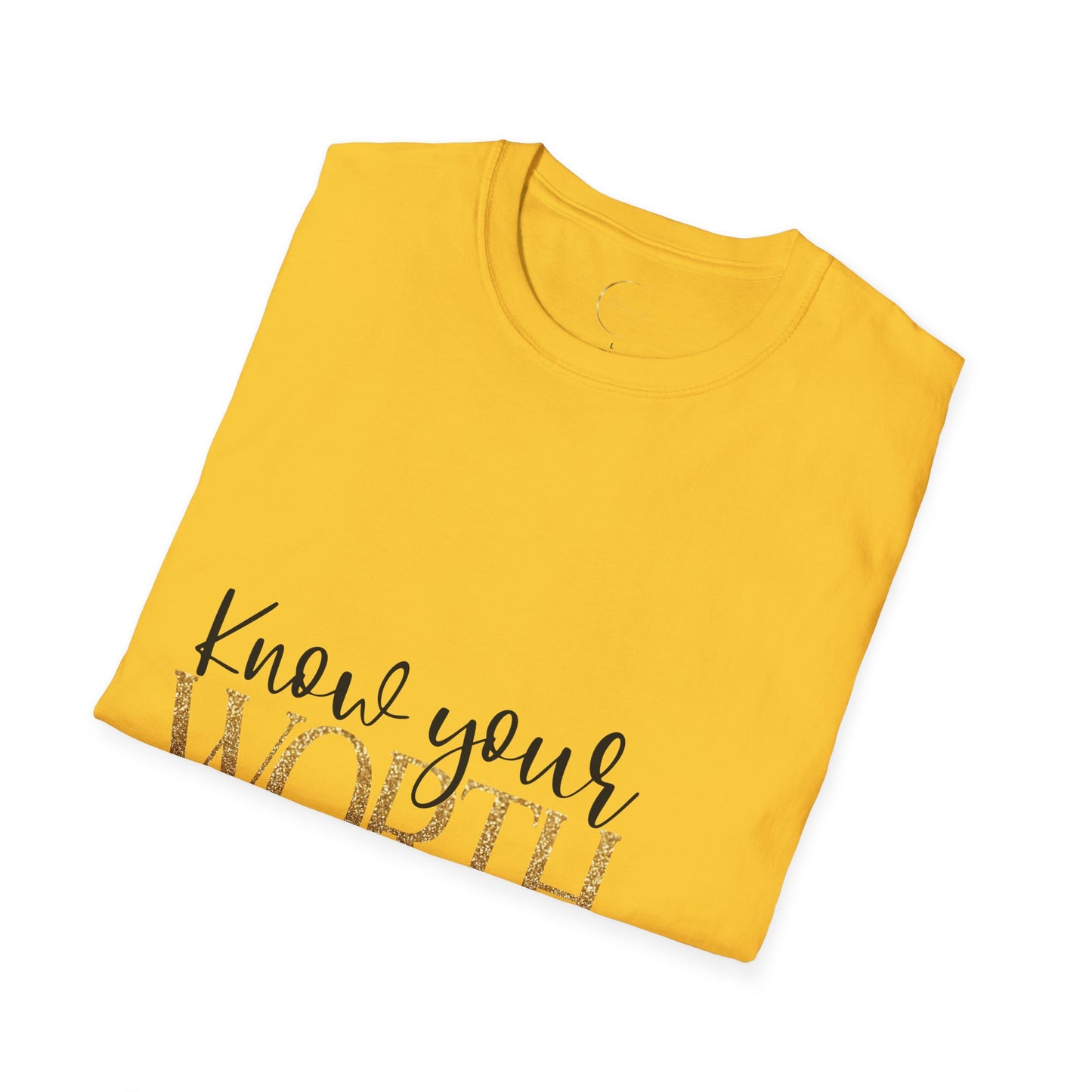 Unisex Softstyle Know Your Worth  T-Shirt