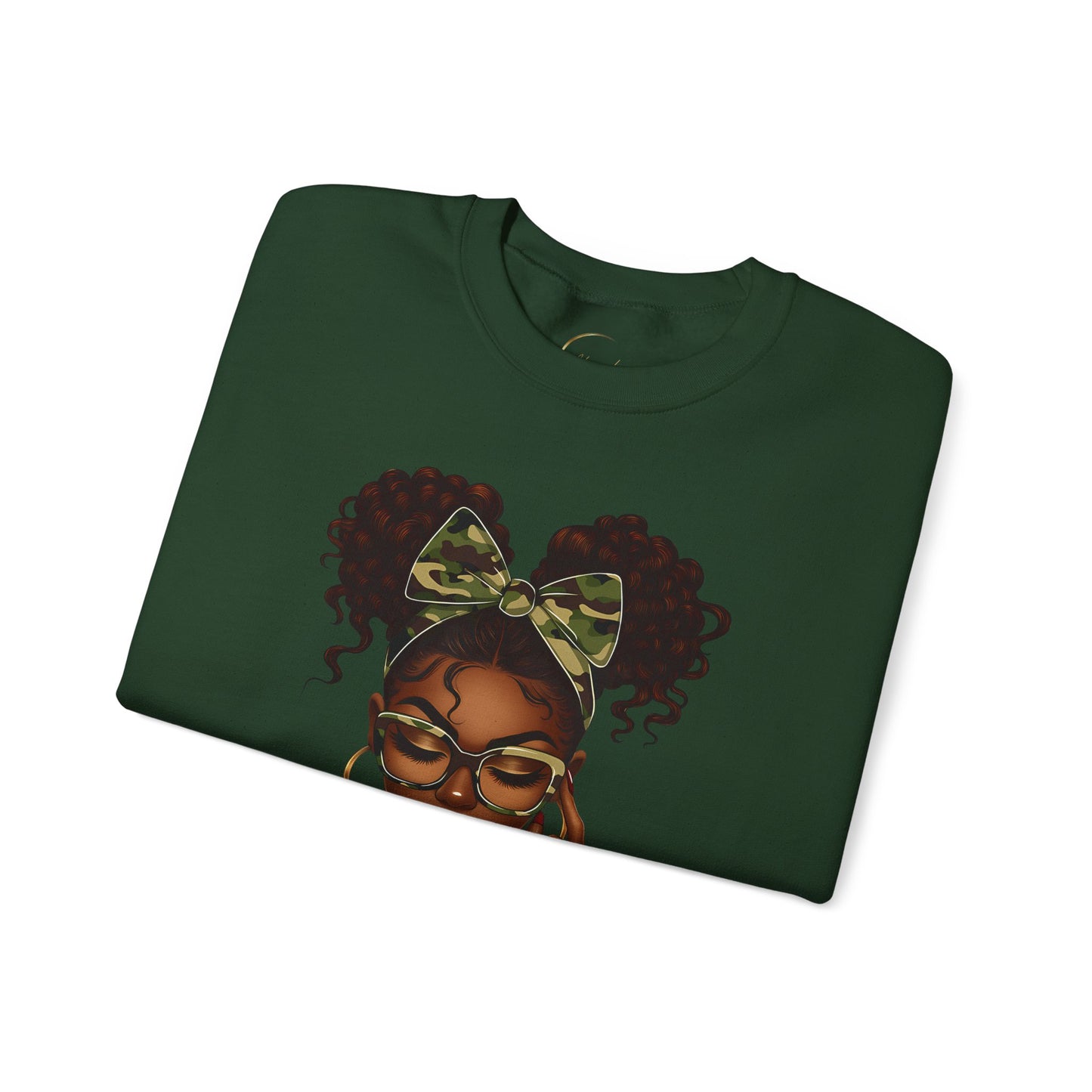 Unbothered Crewneck Sweatshirt — Afro Puff Graphic Pullover