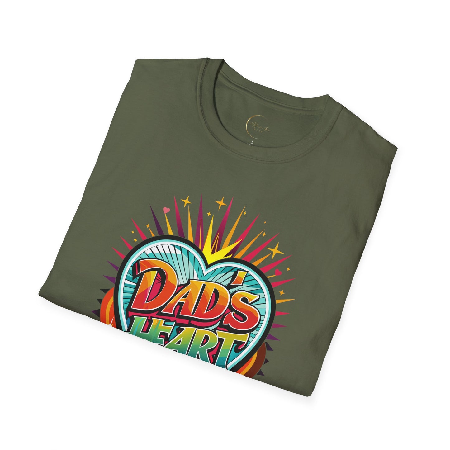 Unisex Softstyle Dad's Heart T-Shirt