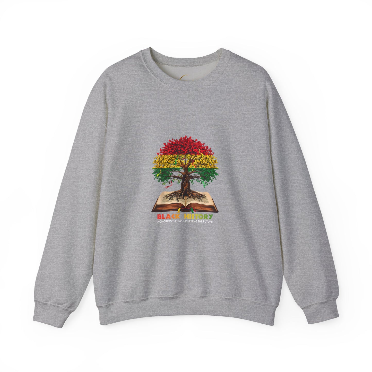 Black History Tree Crewneck Sweatshirt – Pan-African Roots Design