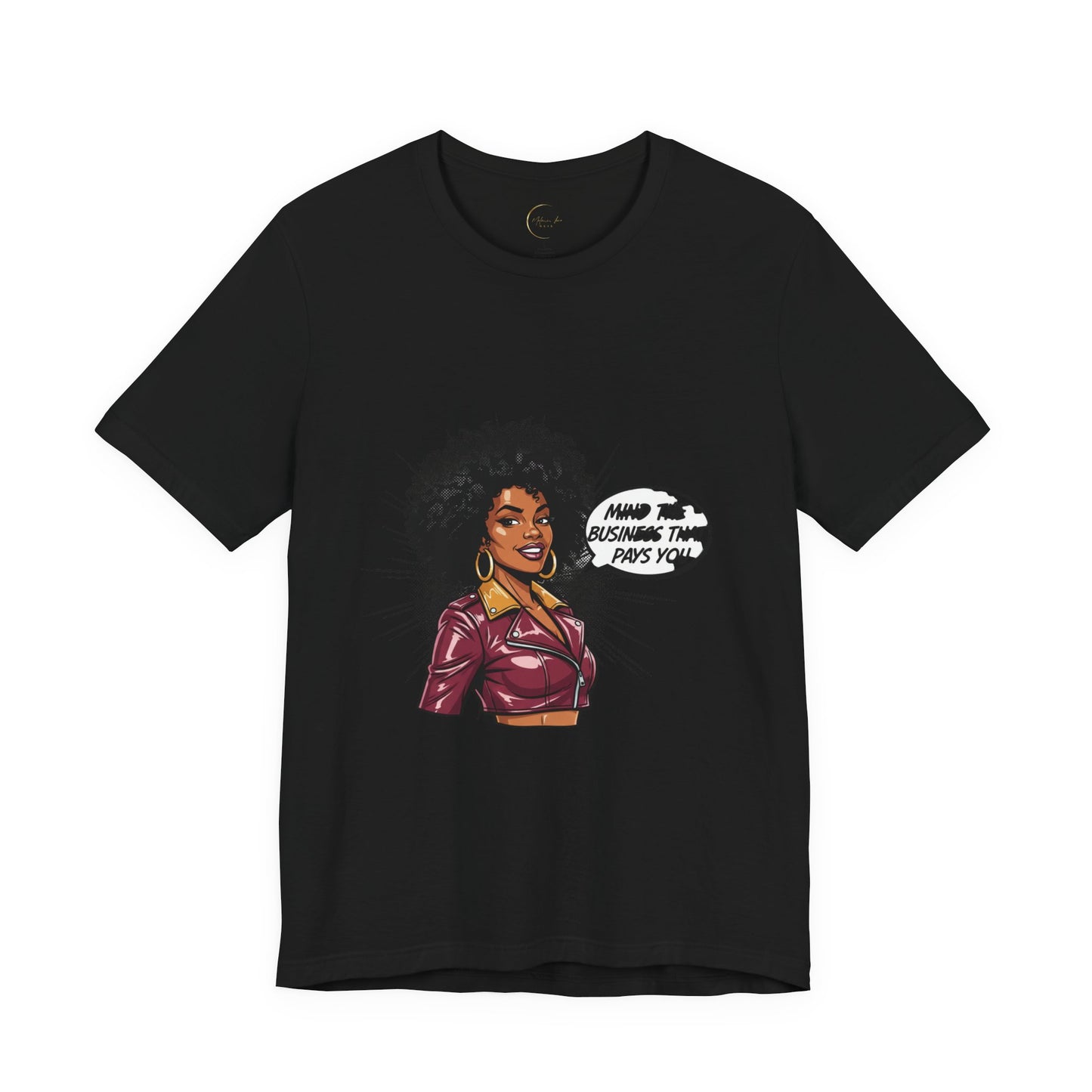 Punchy Meme Caption Tee | chunky hand lettering, neon outline text