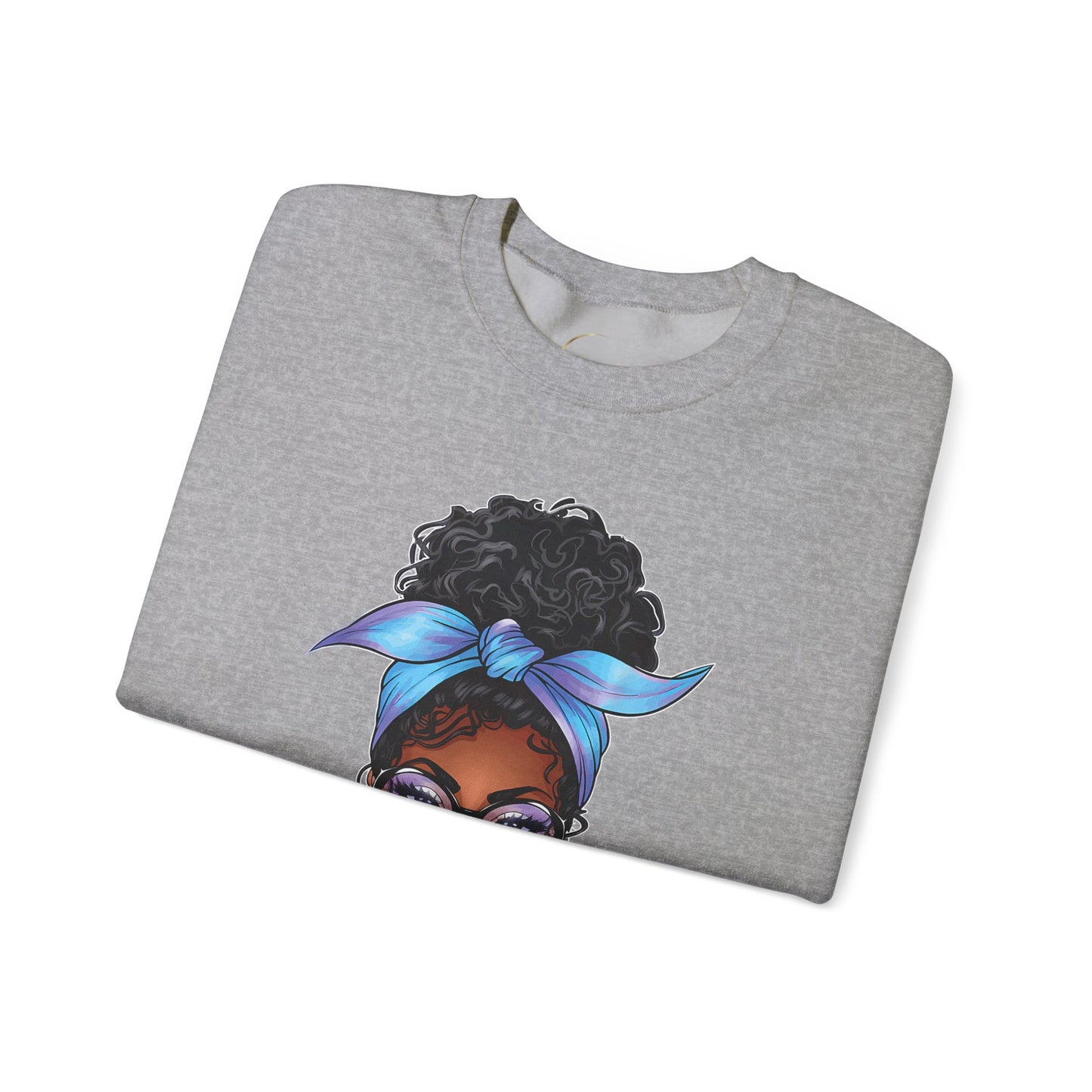 Crewneck Sweatshirt — "Unbothered" Afro Girl Graphic