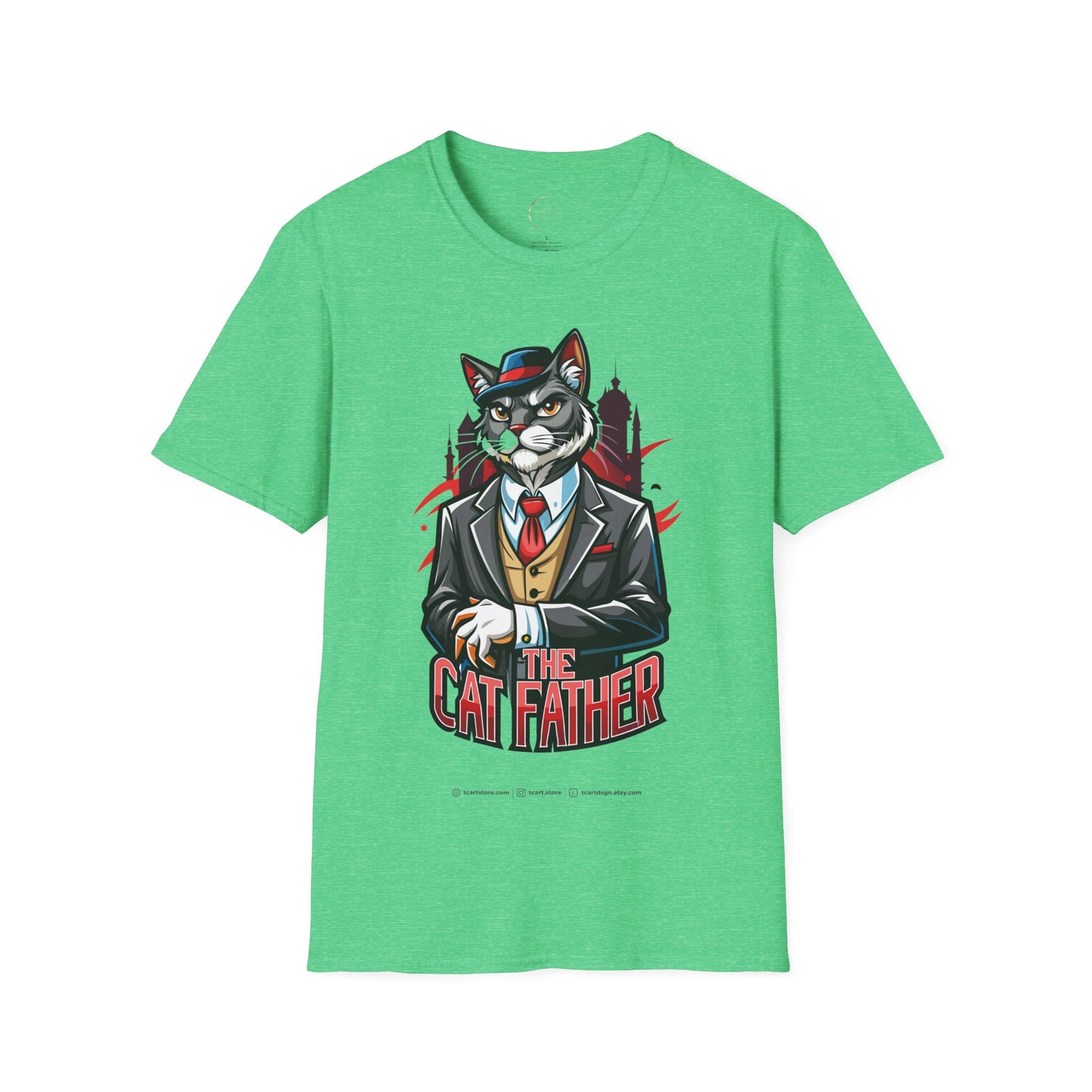 Unisex Softstyle Cat Father T-Shirt