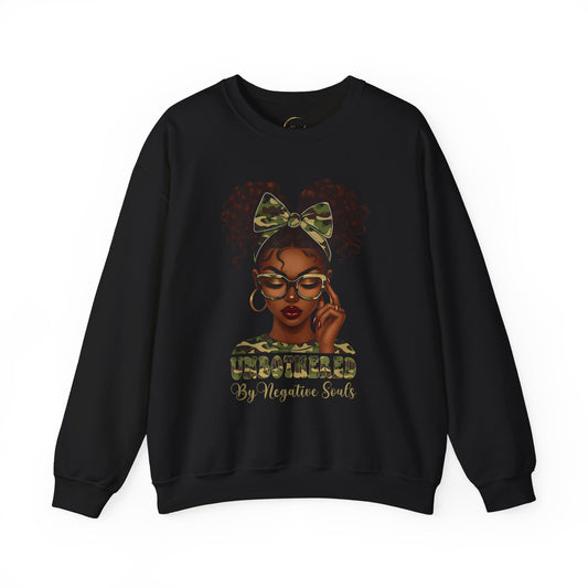 Unbothered Crewneck Sweatshirt — Afro Puff Graphic Pullover
