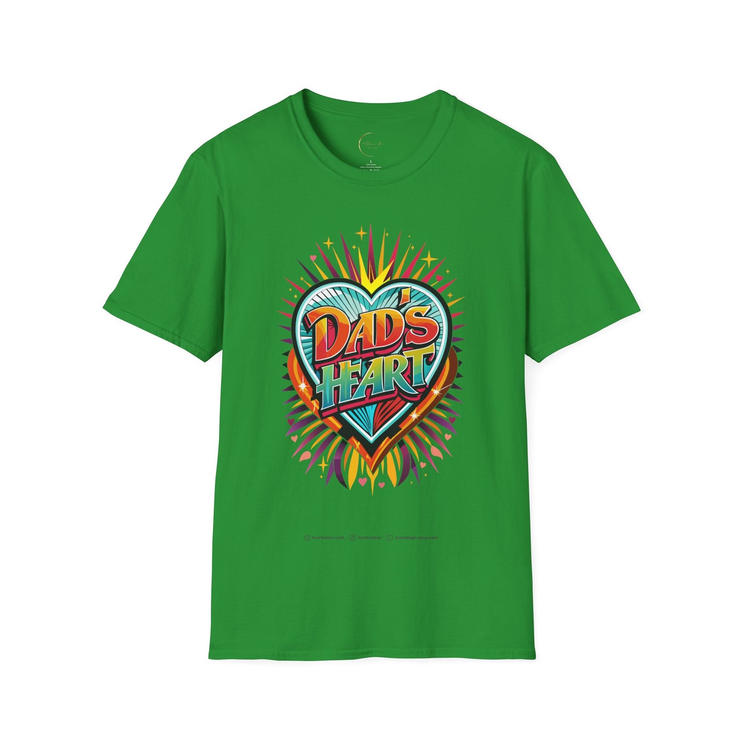 Unisex Softstyle Dad's Heart T-Shirt