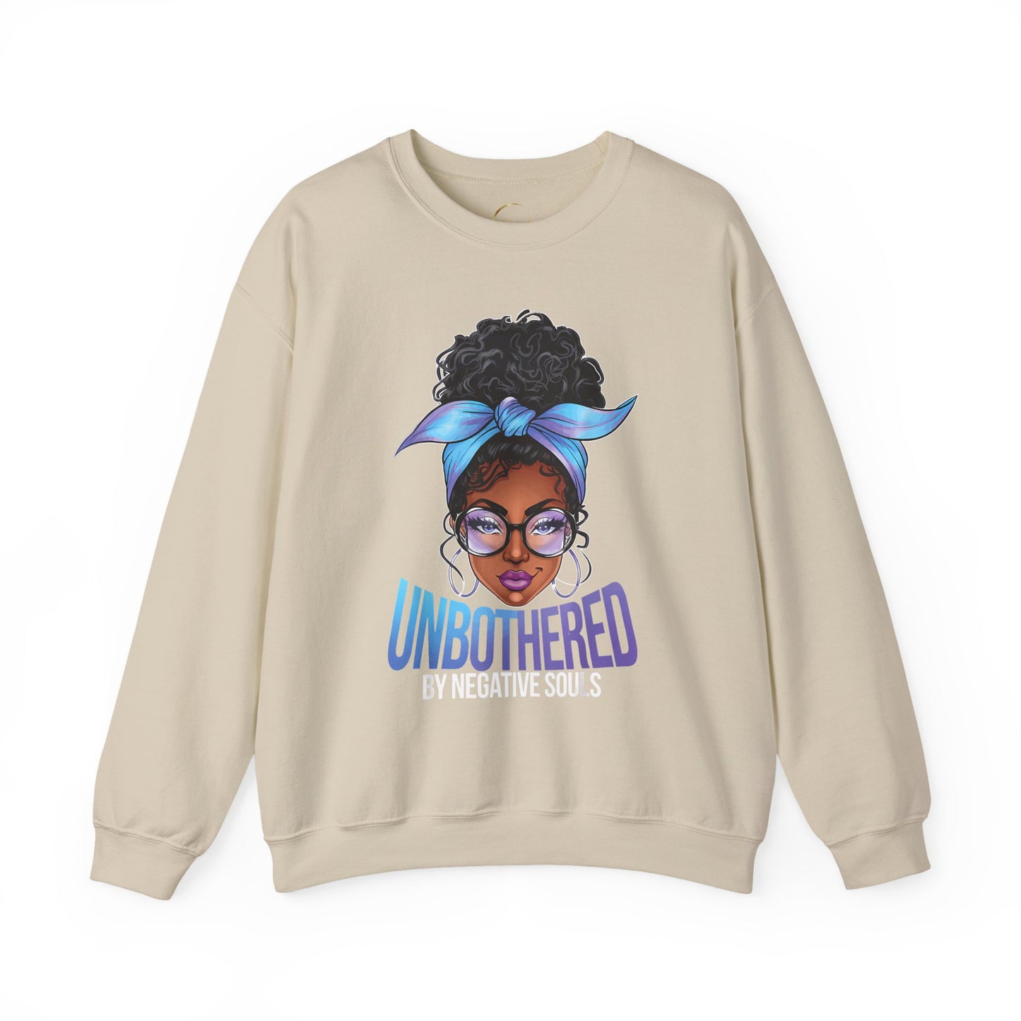 Crewneck Sweatshirt — "Unbothered" Afro Girl Graphic
