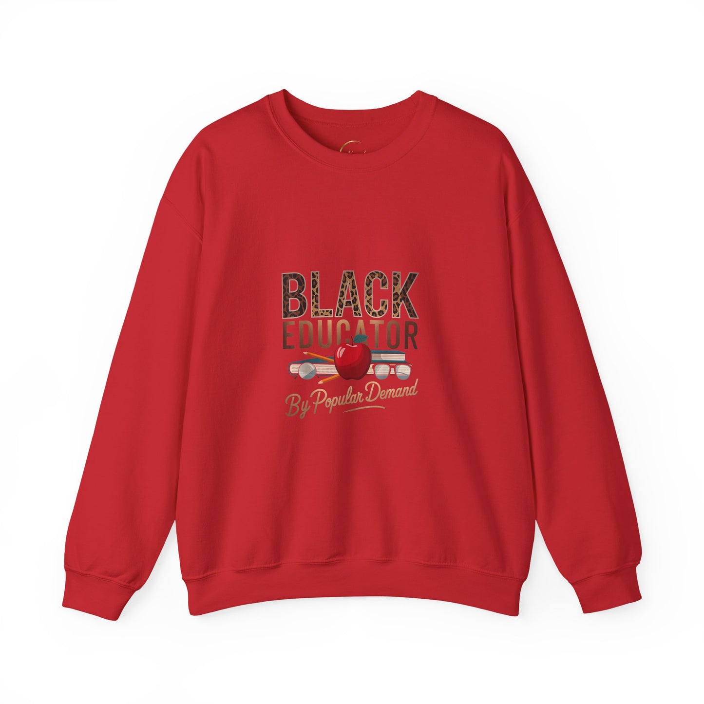 Black Educator Crewneck Sweatshirt – Apple & Quote Teacher Appreciation Pullover