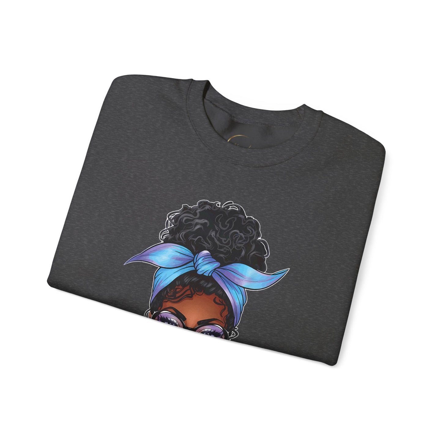 Crewneck Sweatshirt — "Unbothered" Afro Girl Graphic