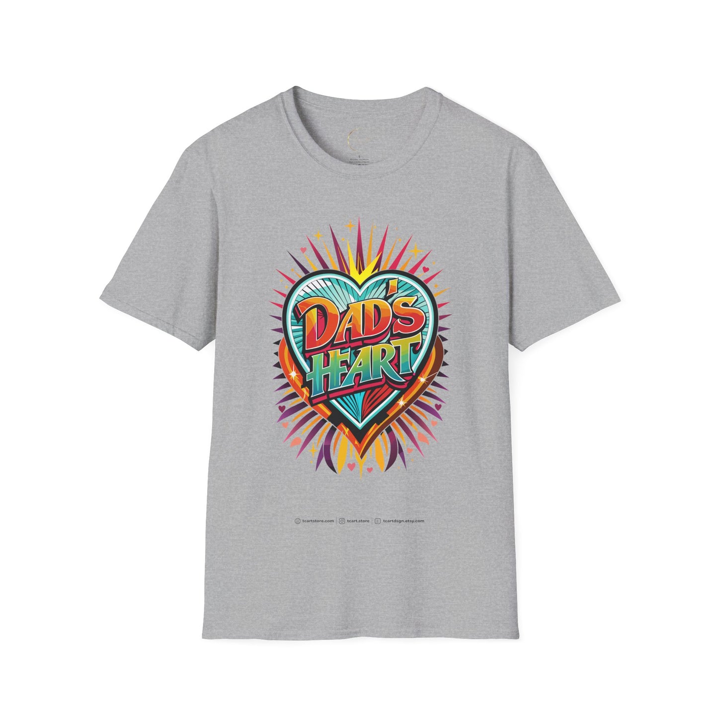 Unisex Softstyle Dad's Heart T-Shirt