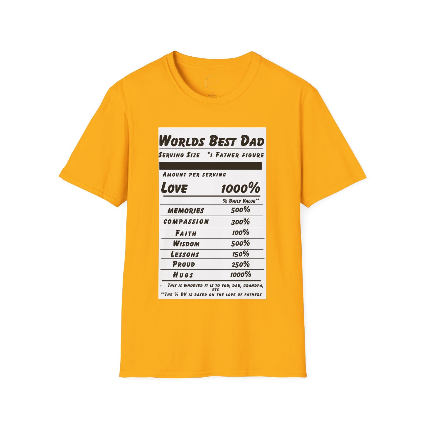 Unisex Softstyle World's Best Dad (Ingredients) T-Shirt