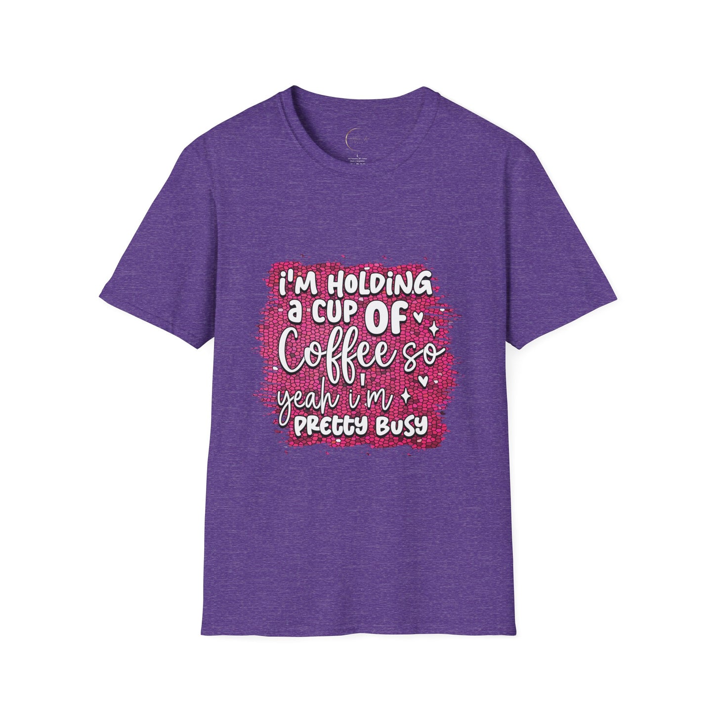 Unisex Softstyle Holding a Cup of Coffee T-Shirt