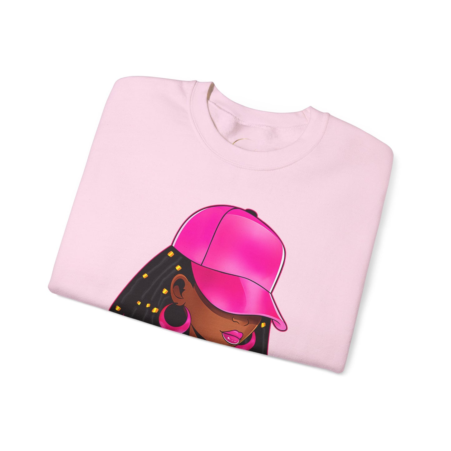 Crewneck Sweatshirt — "Unbothered by Negative Souls" Afrocentric Graphic