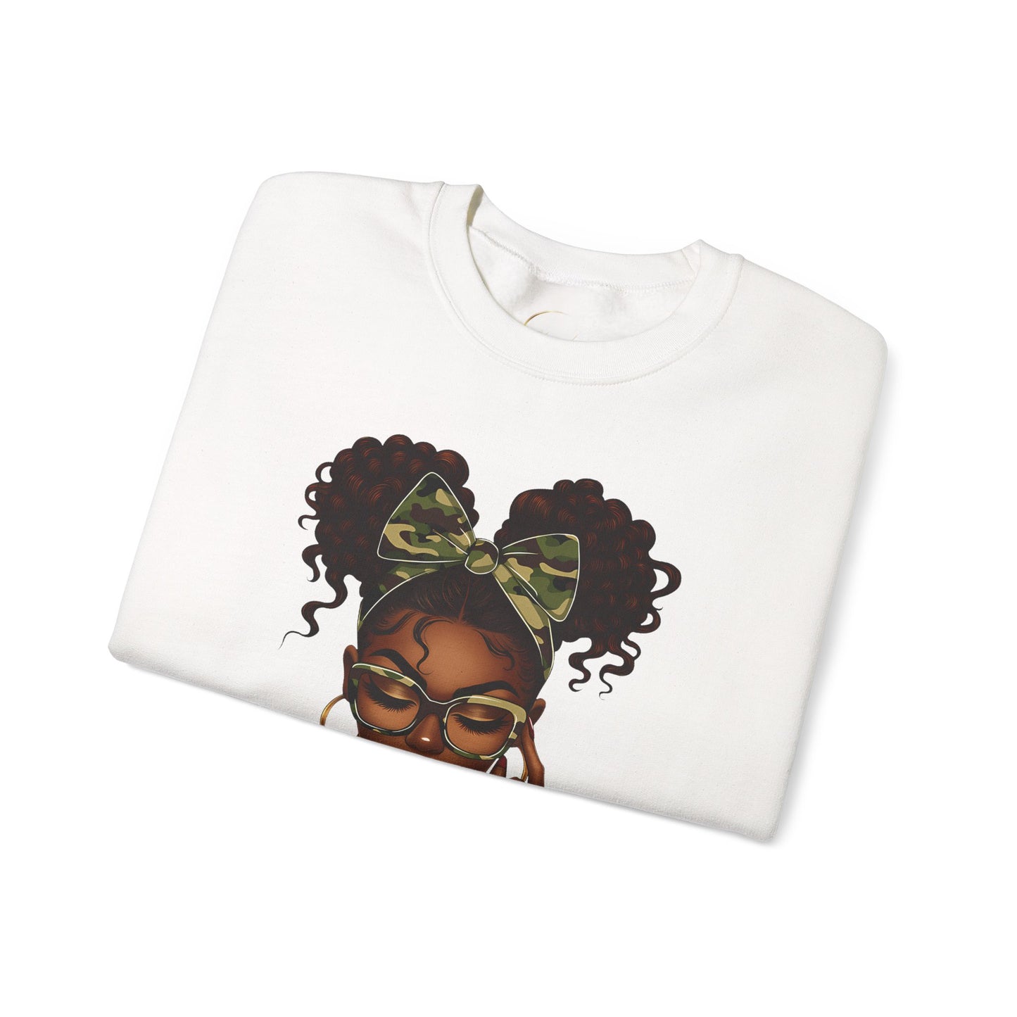 Unbothered Crewneck Sweatshirt — Afro Puff Graphic Pullover