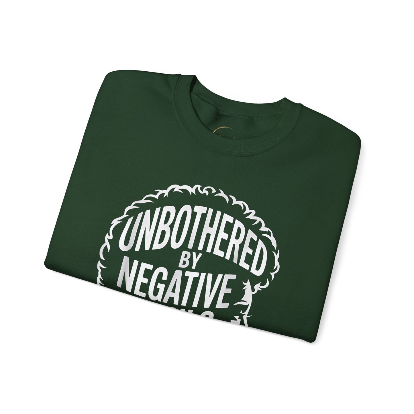 Unbothered by Negative Souls Sweatshirt — Empowered Afro Silhouette Crewneck