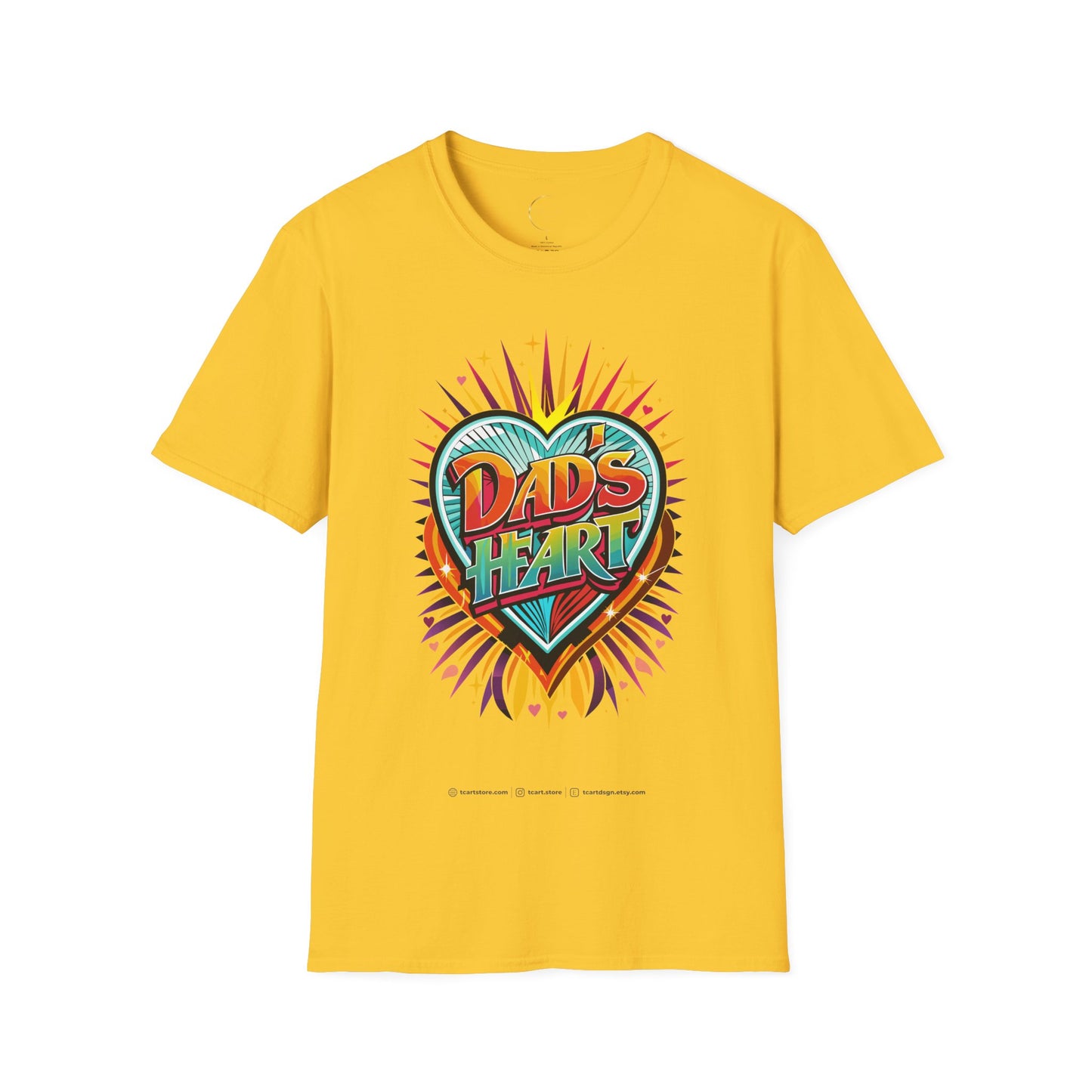 Unisex Softstyle Dad's Heart T-Shirt