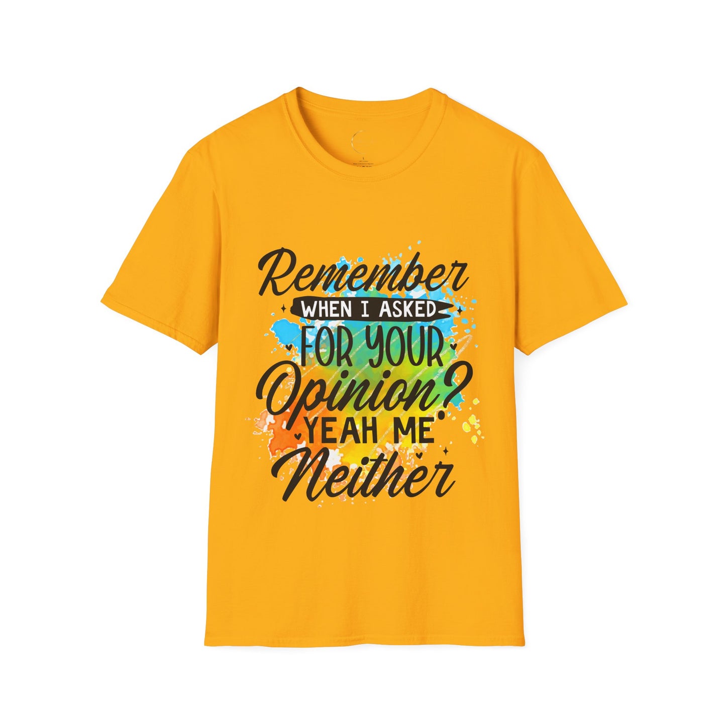 Unisex Softstyle Remember When  T-Shirt