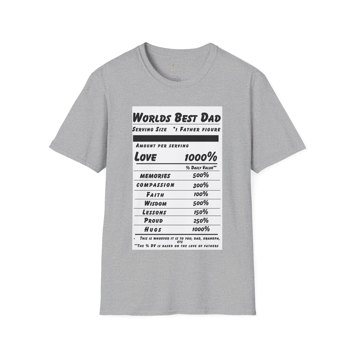 Unisex Softstyle World's Best Dad (Ingredients) T-Shirt