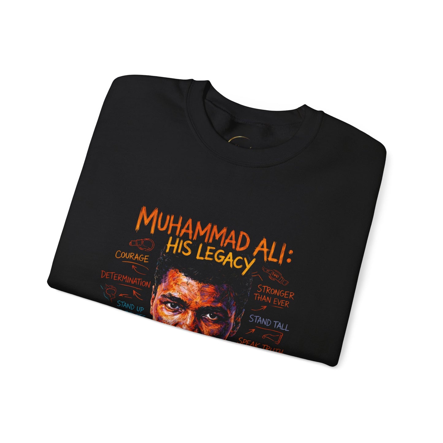 Muhammad Ali: His Legacy Crewneck Sweatshirt — Tribute Boxing Portrait