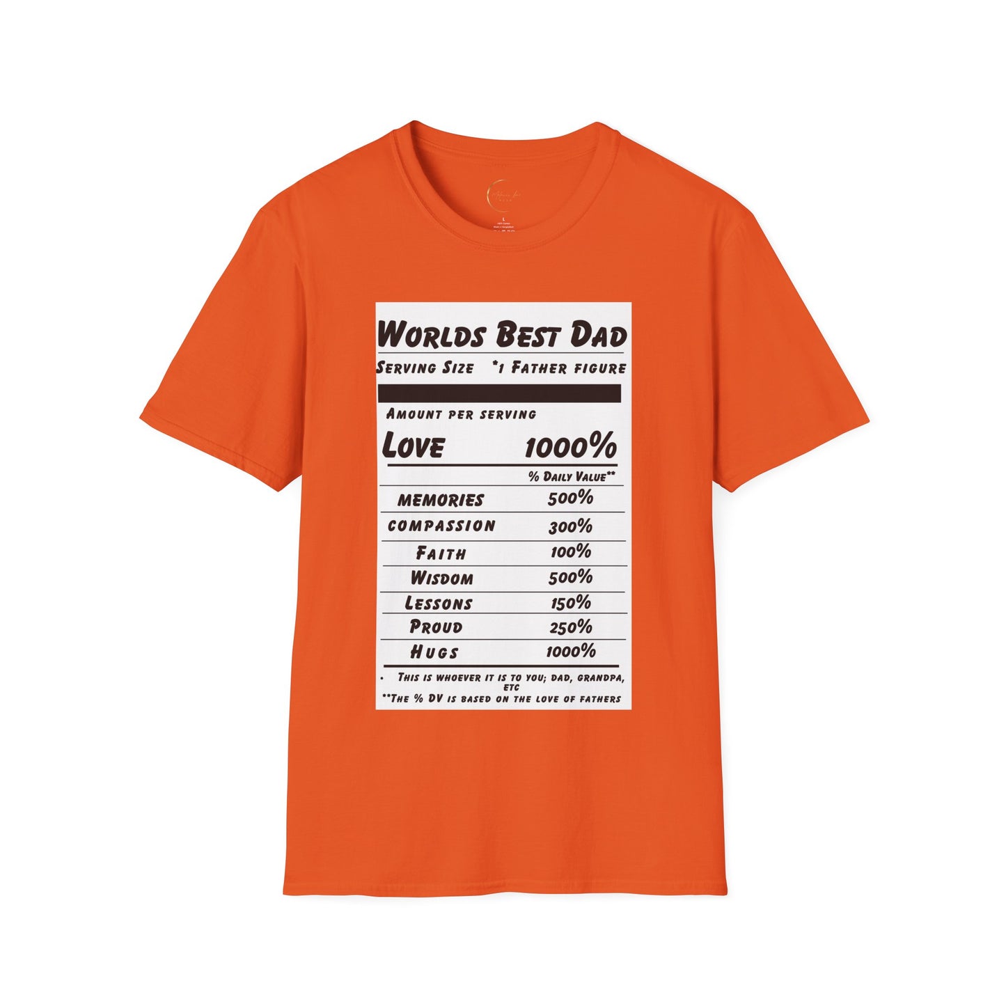 Unisex Softstyle World's Best Dad (Ingredients) T-Shirt