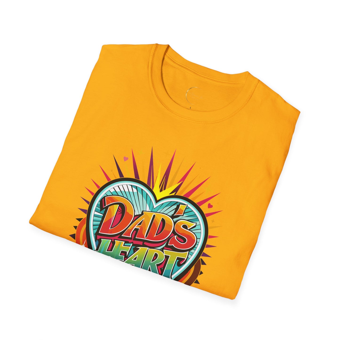 Unisex Softstyle Dad's Heart T-Shirt