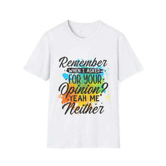 Unisex Softstyle Remember When  T-Shirt