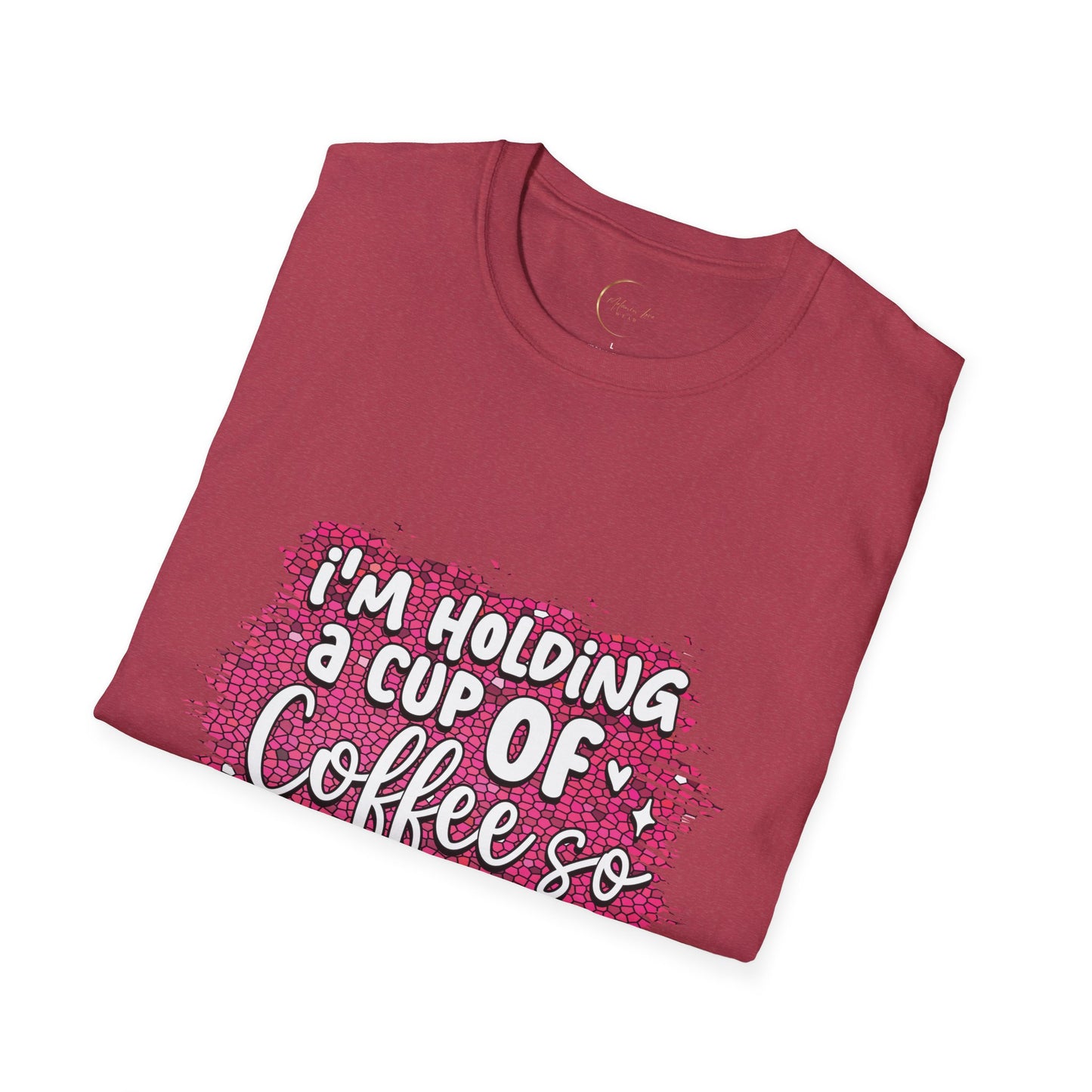 Unisex Softstyle Holding a Cup of Coffee T-Shirt