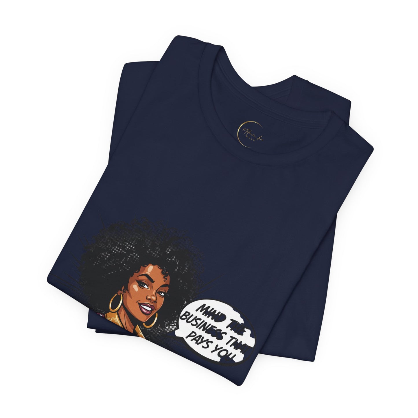 Punchy Meme Caption Tee | chunky hand lettering, neon outline text