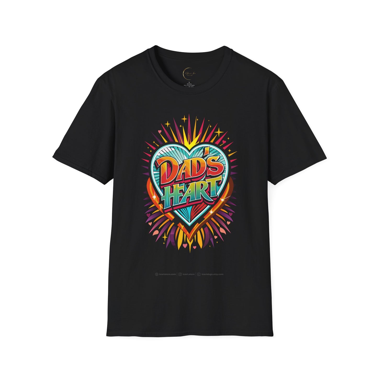 Unisex Softstyle Dad's Heart T-Shirt
