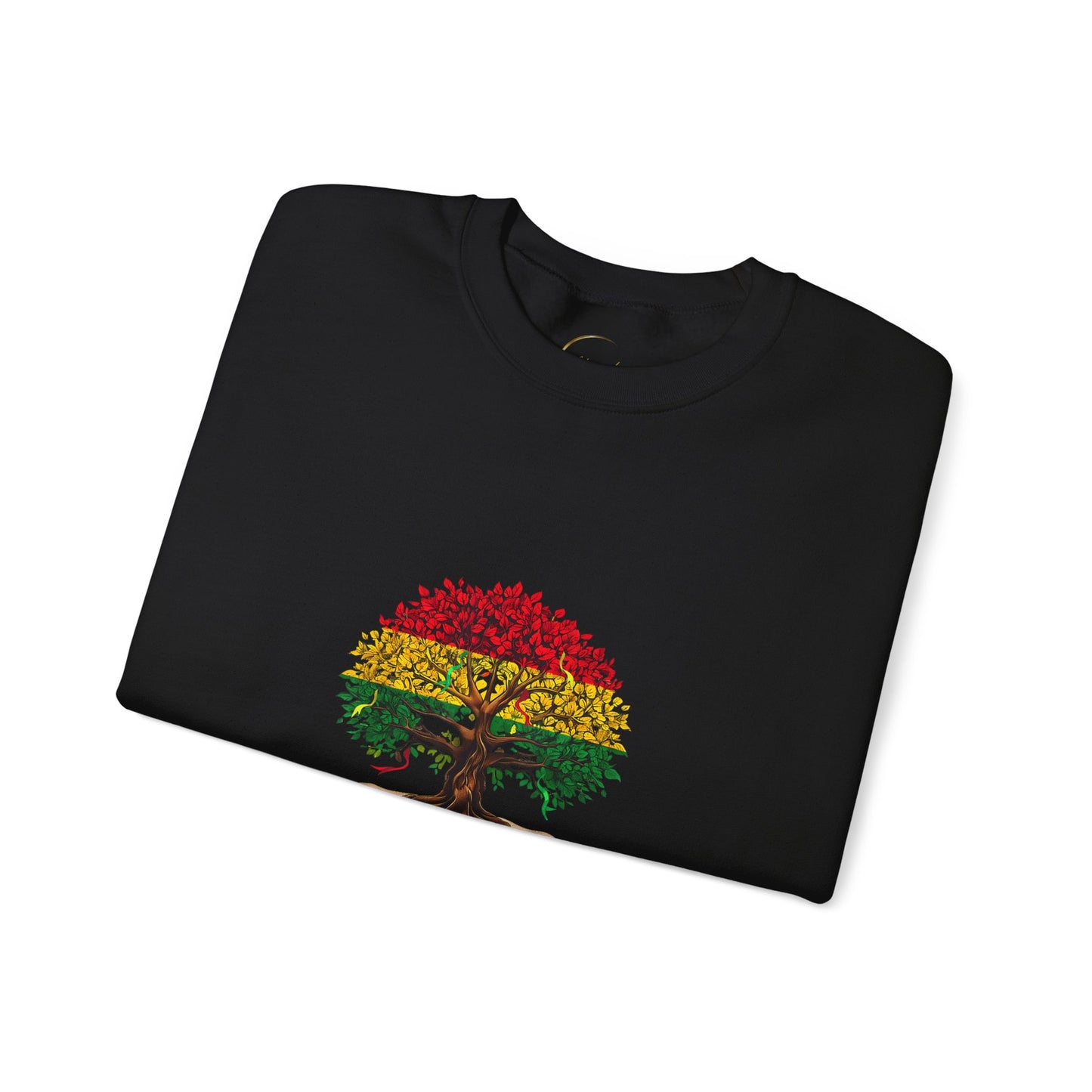 Black History Tree Crewneck Sweatshirt – Pan-African Roots Design