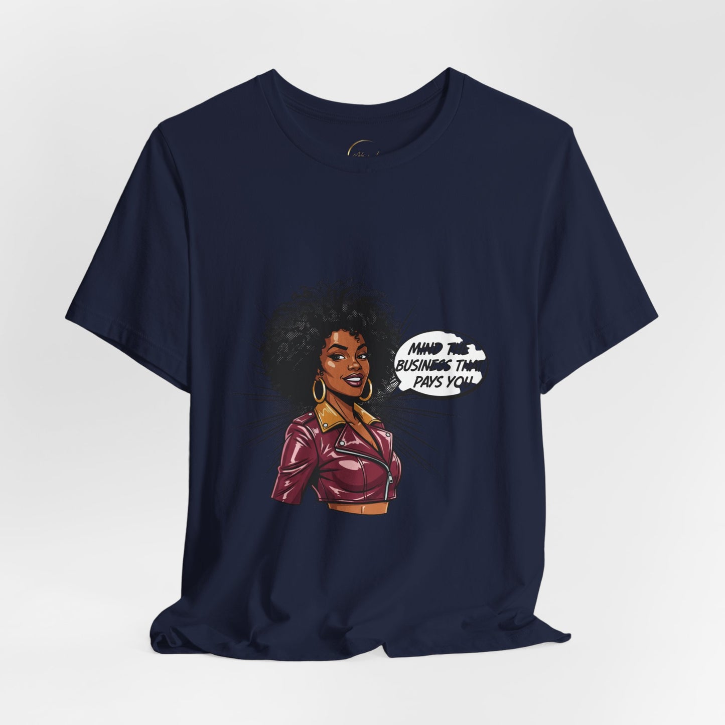 Punchy Meme Caption Tee | chunky hand lettering, neon outline text