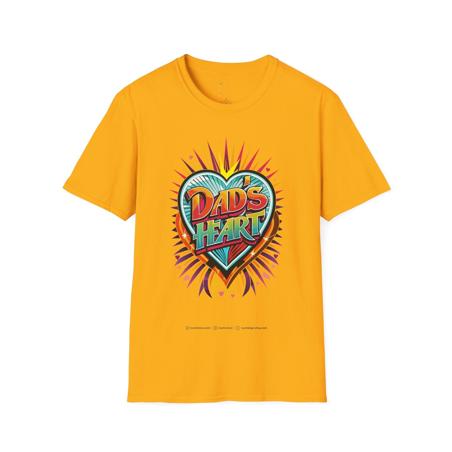 Unisex Softstyle Dad's Heart T-Shirt
