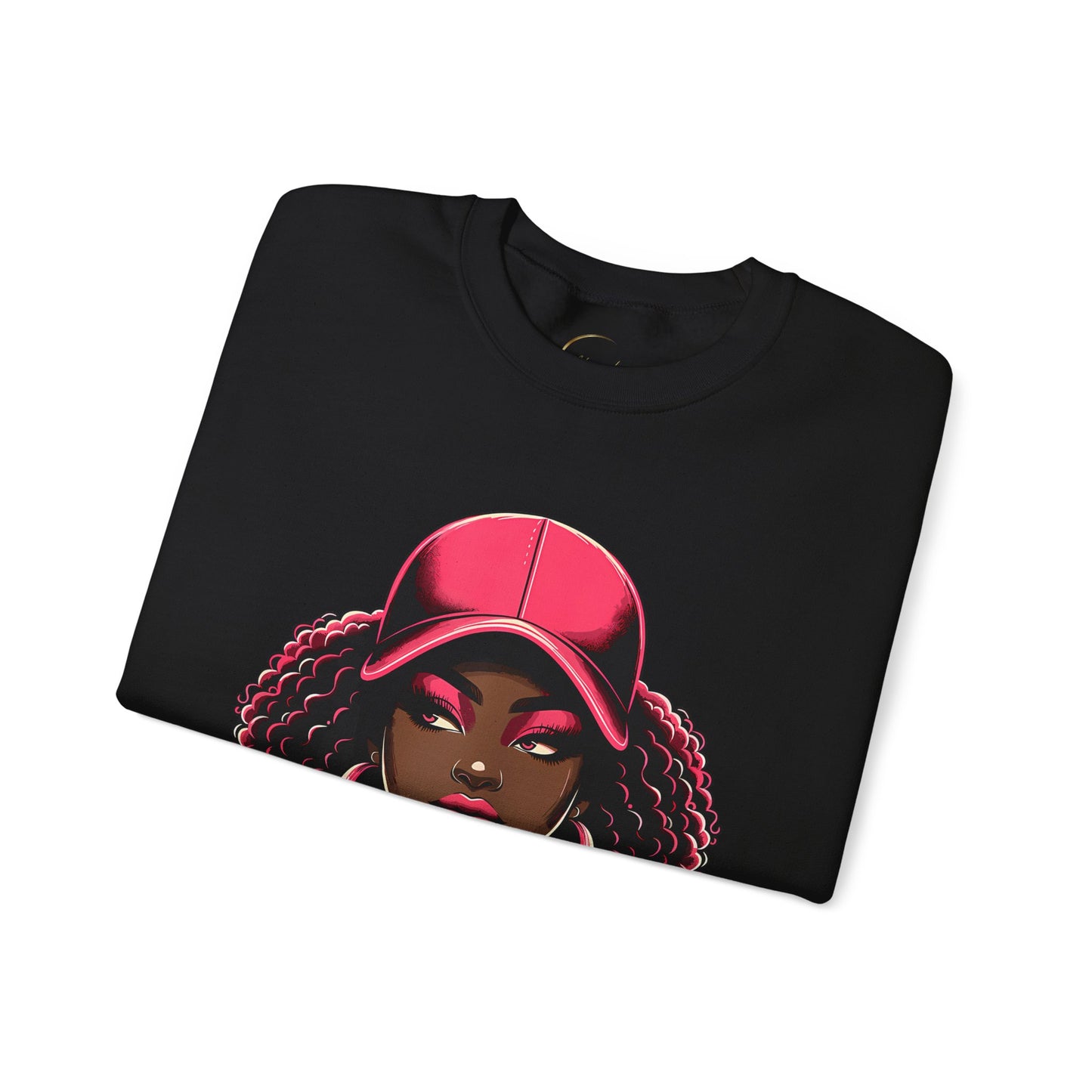Crewneck Sweatshirt - 'Unbothered by Negative Souls' Afro Woman Graphic